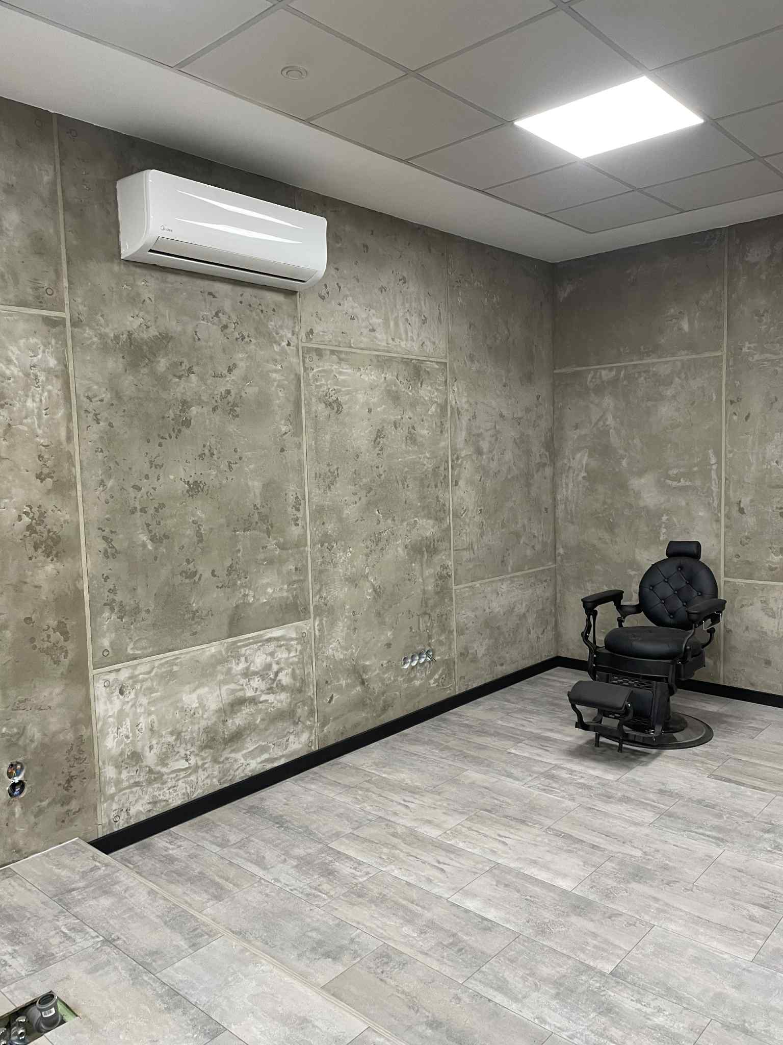 Ukážka interiéru barber shopu