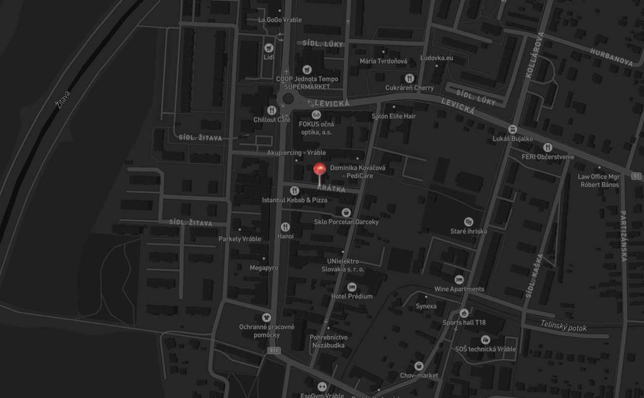 Mapa – Prim Barber Vráble, Krátka 168